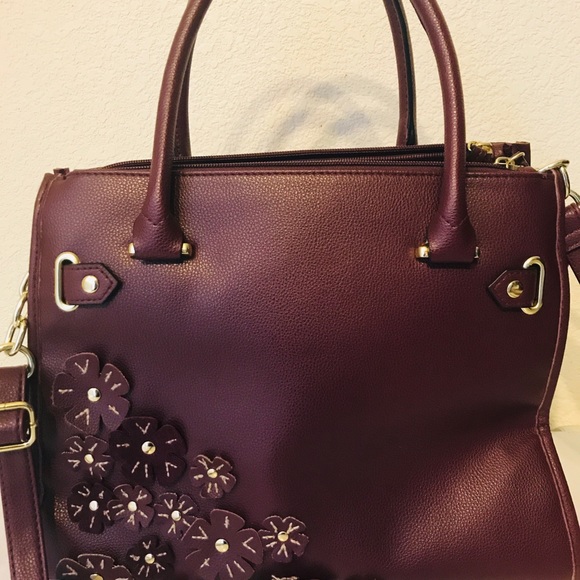 Burgundy/ purple Cross Bag - Picture 3 of 6